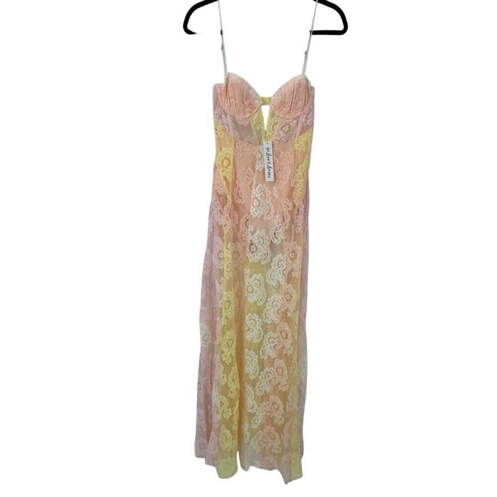 For Love & Lemons Women's Blossom Maxi Dress Sleeveless Multicolor Size XS NWT - Picture 12 of 13